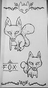 drawings of foxes
